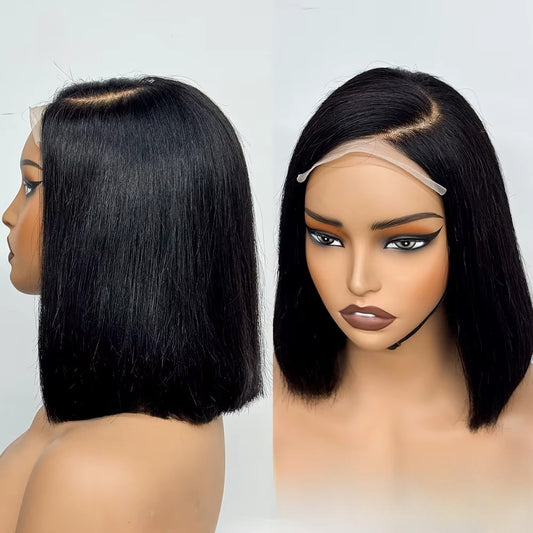 The C-Part Bob — 5x5 HD Lace Closure Bob Wig Bone Straight (Supreme Density 280%)