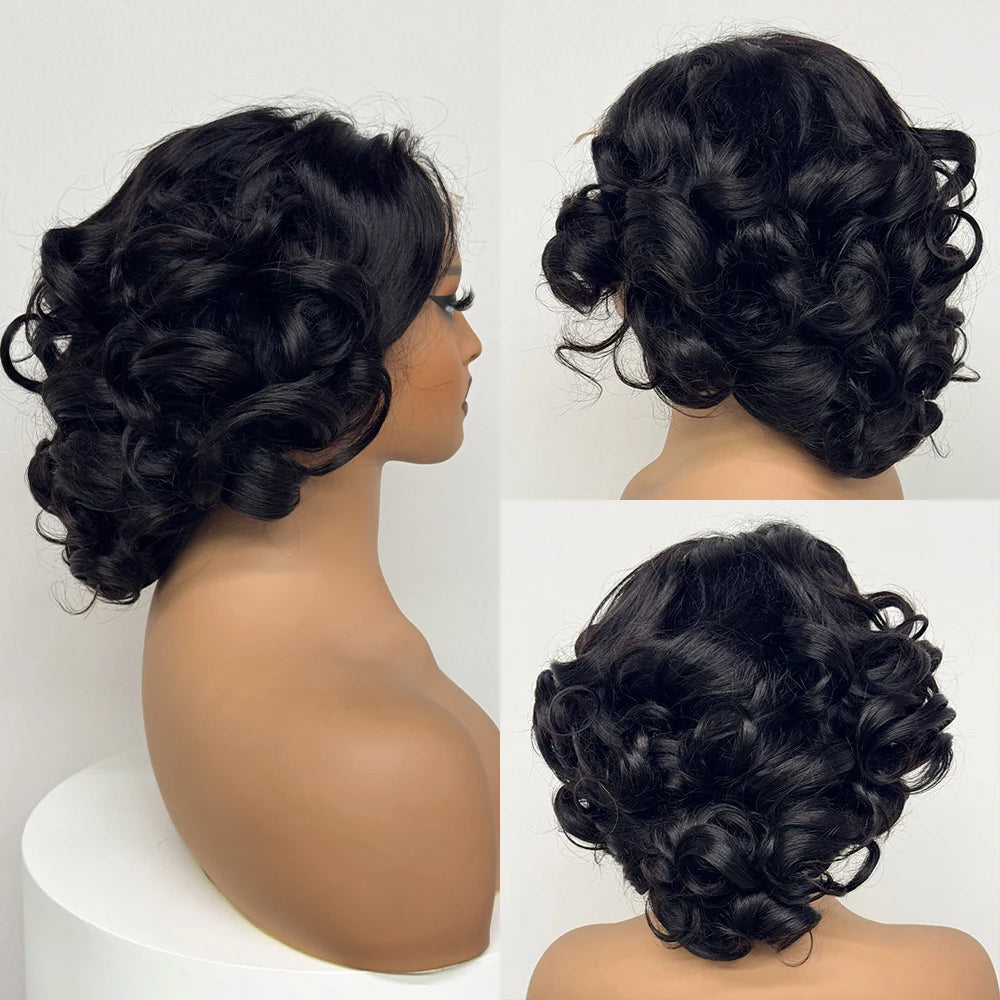 La Parisienne Bouncy — Perruque 5x5 HD Lace Closure Carré Loose Wave (Densité 250% - 14")
