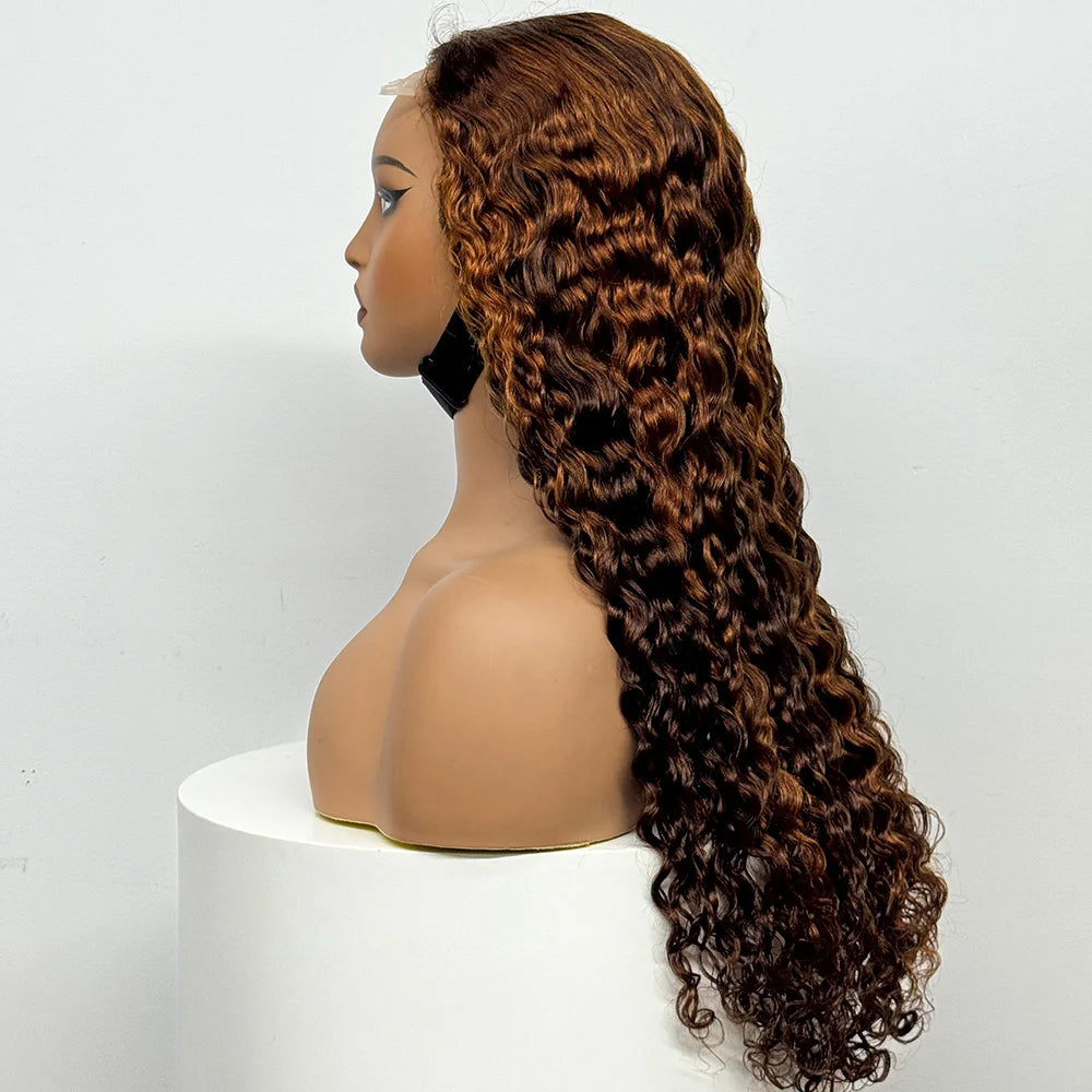 The Supreme Cascade — 4x4 HD Lace Closure Deep Water Wave Wig (Supreme Density 300% - 28")
