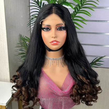 The Royal Flower — 5x5 HD Lace Closure Flower Curly Wig (Maximum Density 350%)