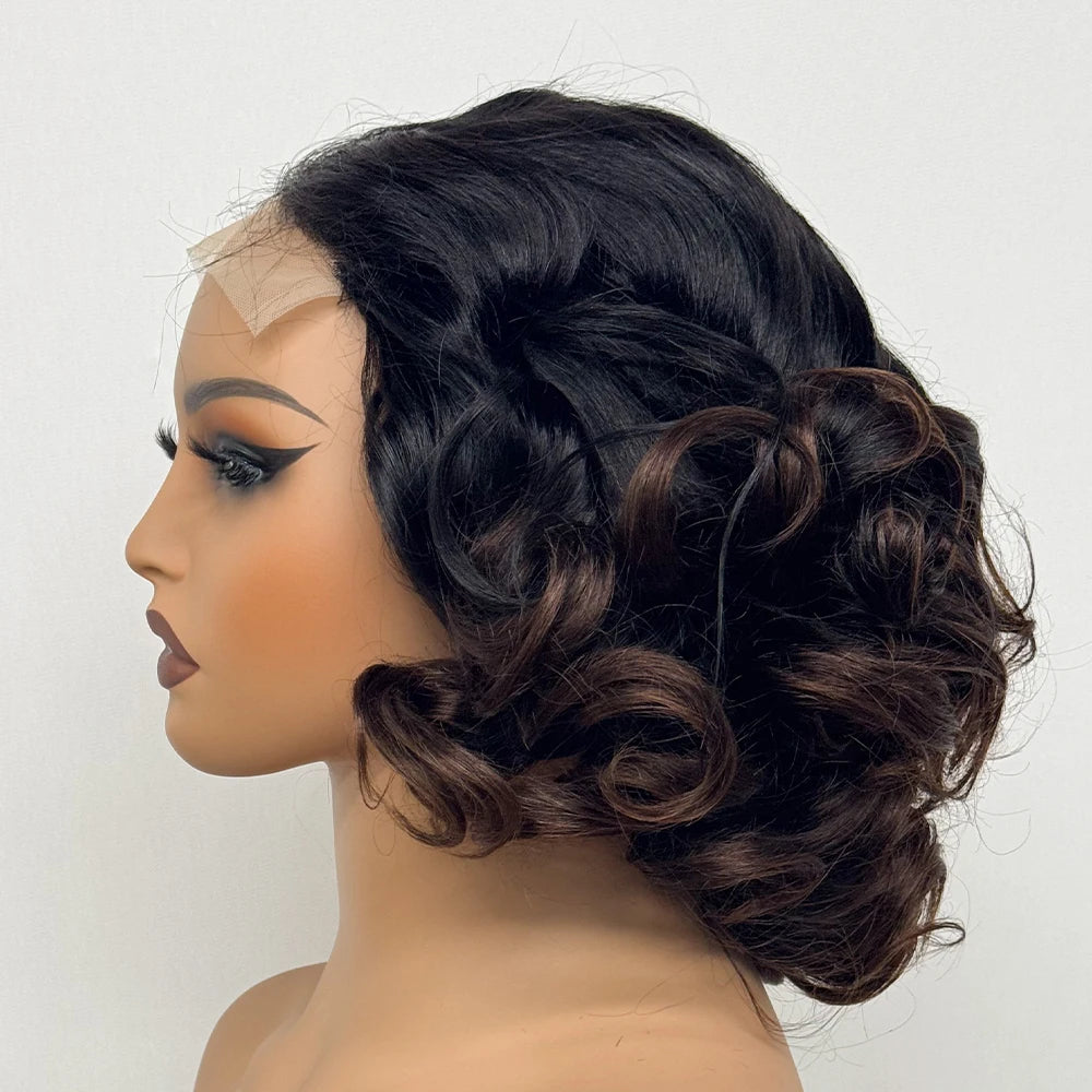 La Parisienne Bouncy — Perruque 5x5 HD Lace Closure Carré Loose Wave (Densité 250% - 14")