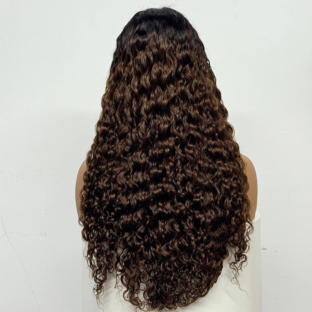 The Supreme Cascade — 4x4 HD Lace Closure Deep Water Wave Wig (Supreme Density 300% - 28")