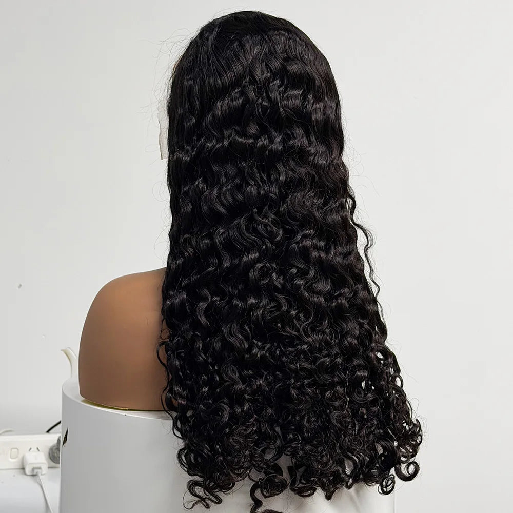 The Ebony Mermaid — 13x4 HD Lace Frontal Water Wave Wig (Density 300%)