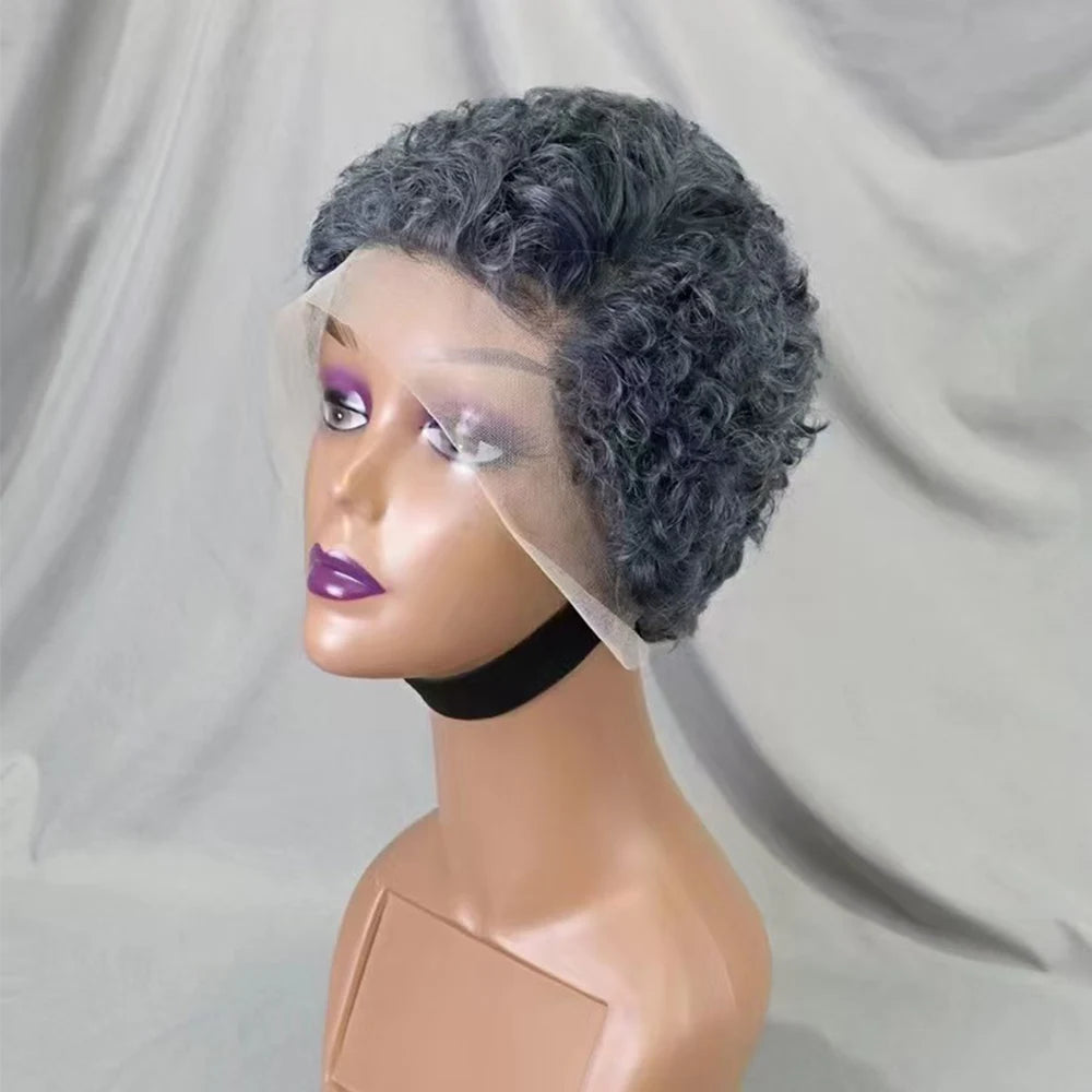 La Petite Audacieuse — Perruque 13x4 Lace Frontal Pixie Curly (Densité 180%)