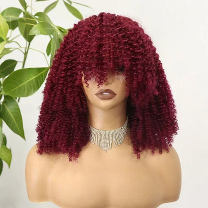 The Afro Crown — Kinky Curly Wig with Bangs (Maximum Density 350%)
