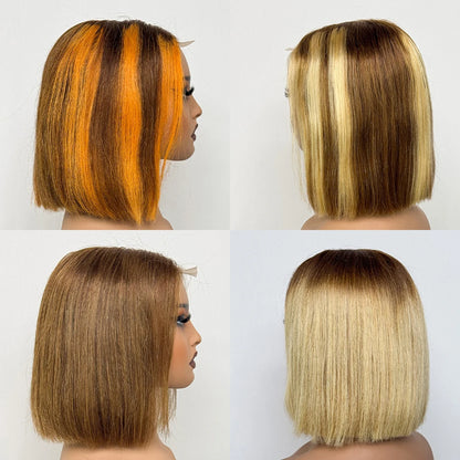 Le Carré Céleste — Perruque Bob 2x6 HD Lace Closure Bone Straight (Densité 250%)