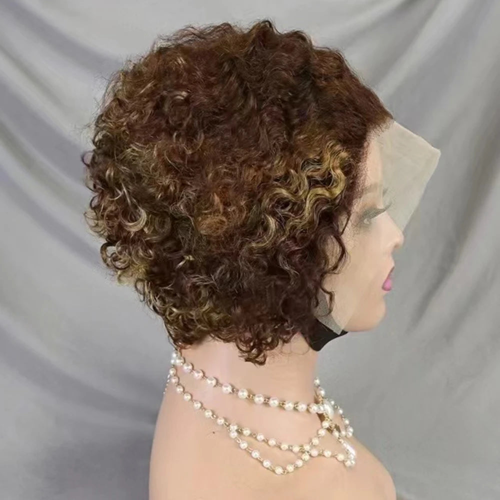La Pixie Divine — Perruque 13x4 Lace Frontal Kinky Curly (Densité 180%)