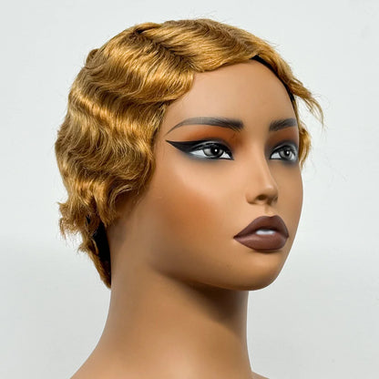 The Bohemian Pixie — Short Loose Wave Full Machine Made Wig (Density 150%)