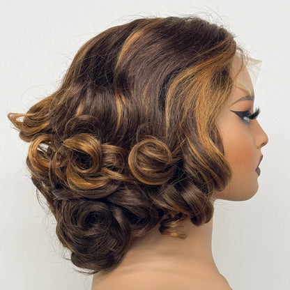 La Parisienne Bouncy — Perruque 5x5 HD Lace Closure Carré Loose Wave (Densité 250% - 14")