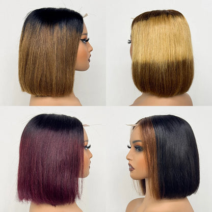Le Carré Céleste — Perruque Bob 2x6 HD Lace Closure Bone Straight (Densité 250%)