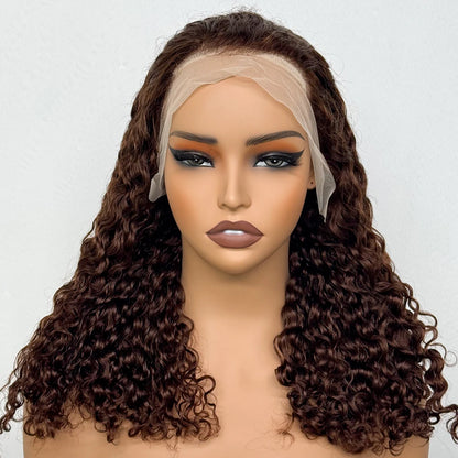 The Sumptuous Autumn — 13x4 Lace Frontal Water Wave Colored Wig (Density 250%)