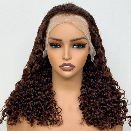 The Sumptuous Autumn — 13x4 Lace Frontal Water Wave Colored Wig (Density 250%)