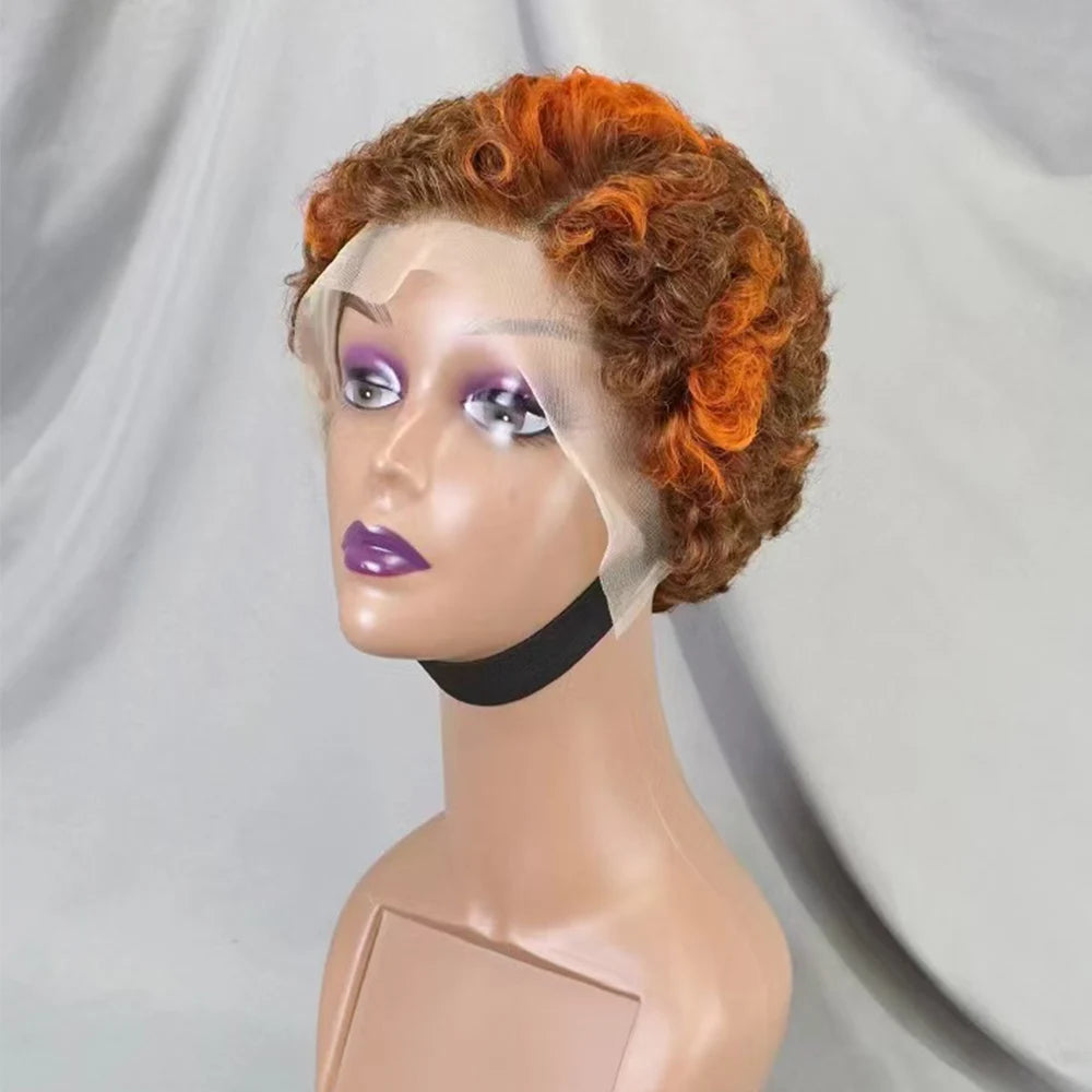 La Petite Audacieuse — Perruque 13x4 Lace Frontal Pixie Curly (Densité 180%)