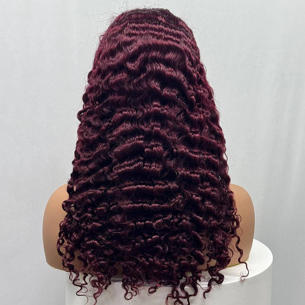 La Somptueuse Birmane — Perruque 5x5 Lace Closure Deep Curly (Densité 300%)