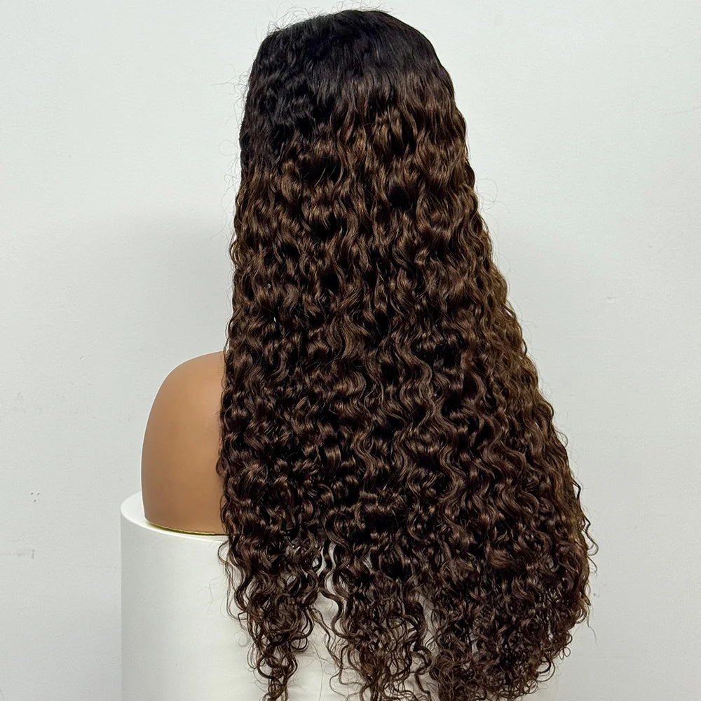 The Supreme Cascade — 4x4 HD Lace Closure Deep Water Wave Wig (Supreme Density 300% - 28")