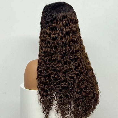 The Supreme Cascade — 4x4 HD Lace Closure Deep Water Wave Wig (Supreme Density 300% - 28")