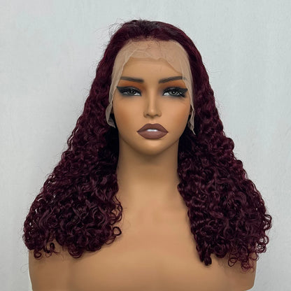 The Sumptuous Autumn — 13x4 Lace Frontal Water Wave Colored Wig (Density 250%)