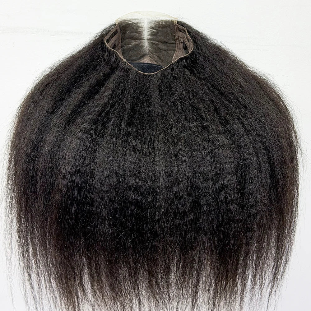 La Sublime Yaki — Perruque 5x5 HD Lace Closure Kinky Straight (Densité Suprême 300% - 28")