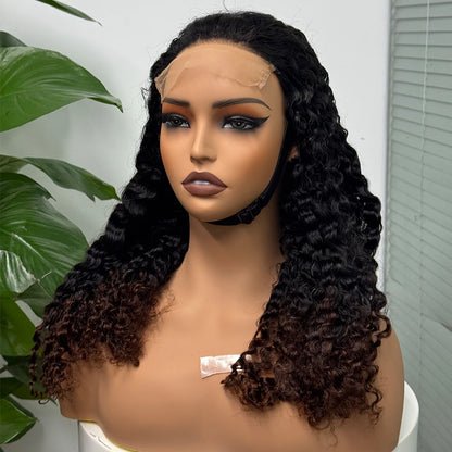 La Somptueuse Birmane — Perruque 5x5 Lace Closure Deep Curly (Densité 300%)