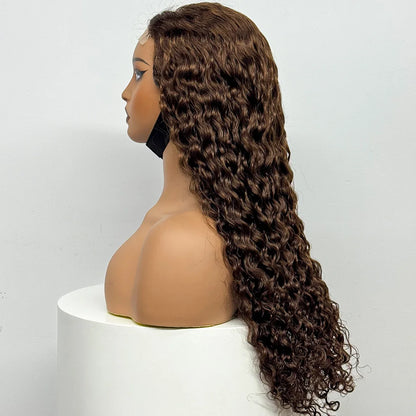 The Supreme Cascade — 4x4 HD Lace Closure Deep Water Wave Wig (Supreme Density 300% - 28")