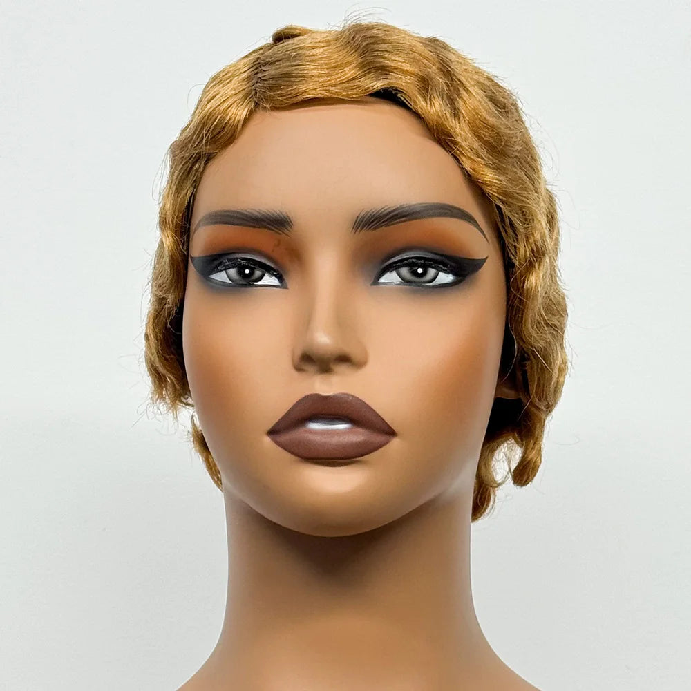 The Bohemian Pixie — Short Loose Wave Full Machine Made Wig (Density 150%)