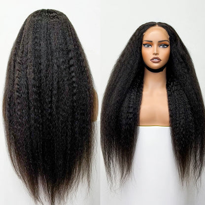 La Sublime Yaki — Perruque 5x5 HD Lace Closure Kinky Straight (Densité Suprême 300% - 28")