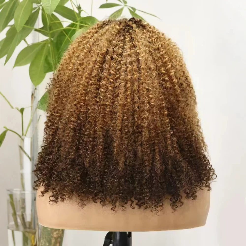 The Afro Crown — Kinky Curly Wig with Bangs (Maximum Density 350%)