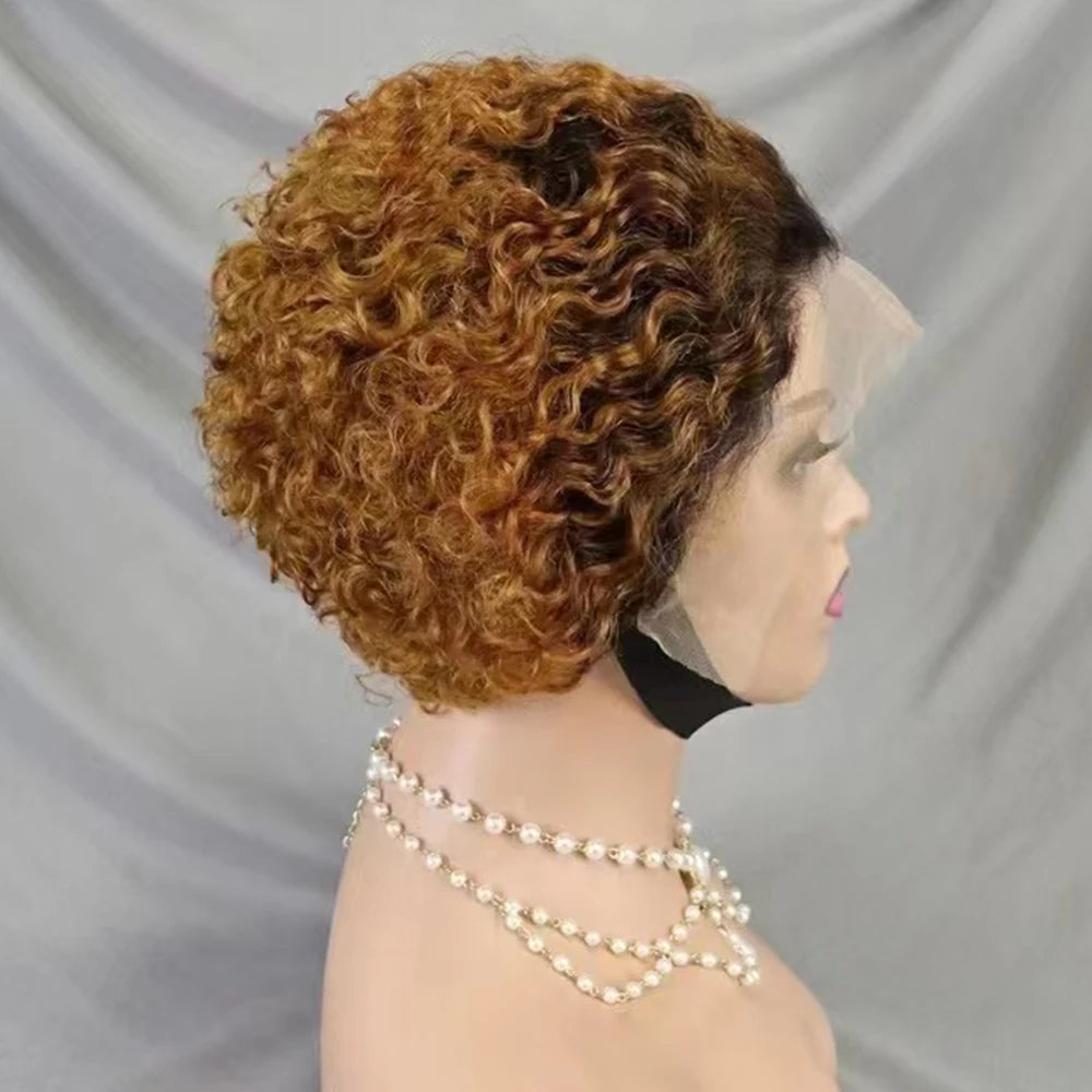La Pixie Divine — Perruque 13x4 Lace Frontal Kinky Curly (Densité 180%)