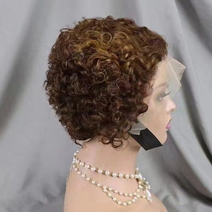 La Pixie Divine — Perruque 13x4 Lace Frontal Kinky Curly (Densité 180%)