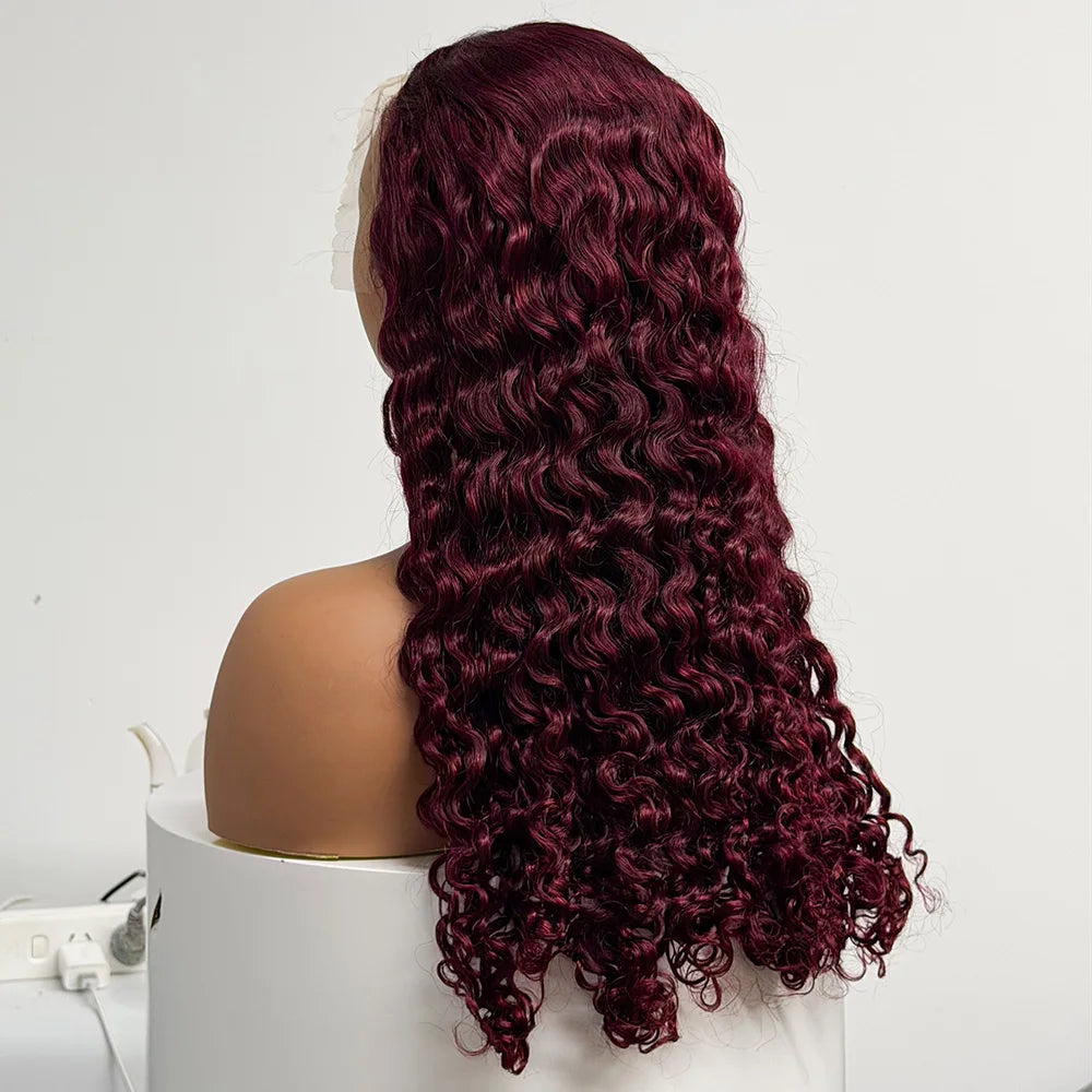 The Ebony Mermaid — 13x4 HD Lace Frontal Water Wave Wig (Density 300%)