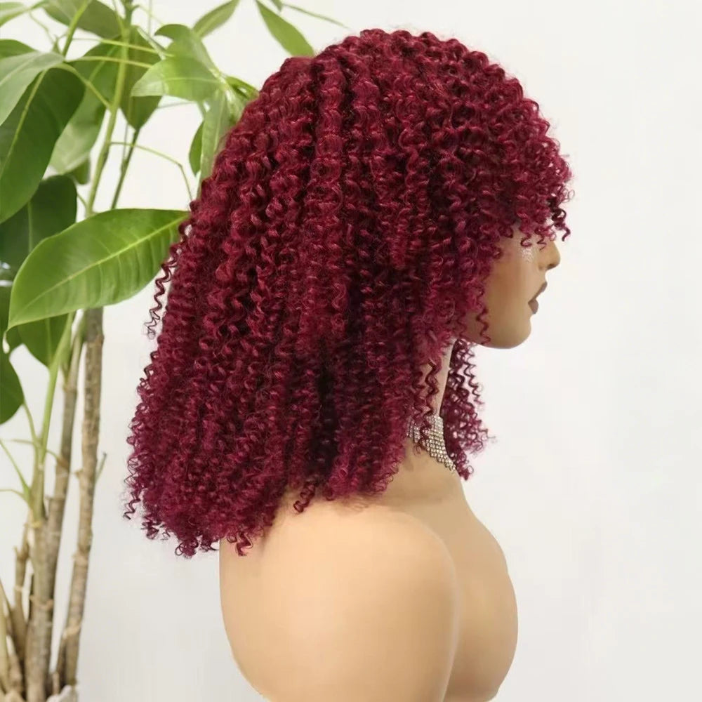 The Afro Crown — Kinky Curly Wig with Bangs (Maximum Density 350%)