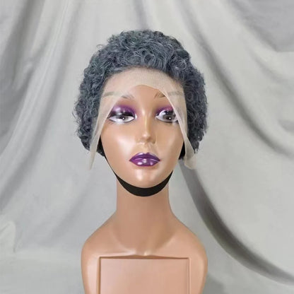 La Petite Audacieuse — Perruque 13x4 Lace Frontal Pixie Curly (Densité 180%)