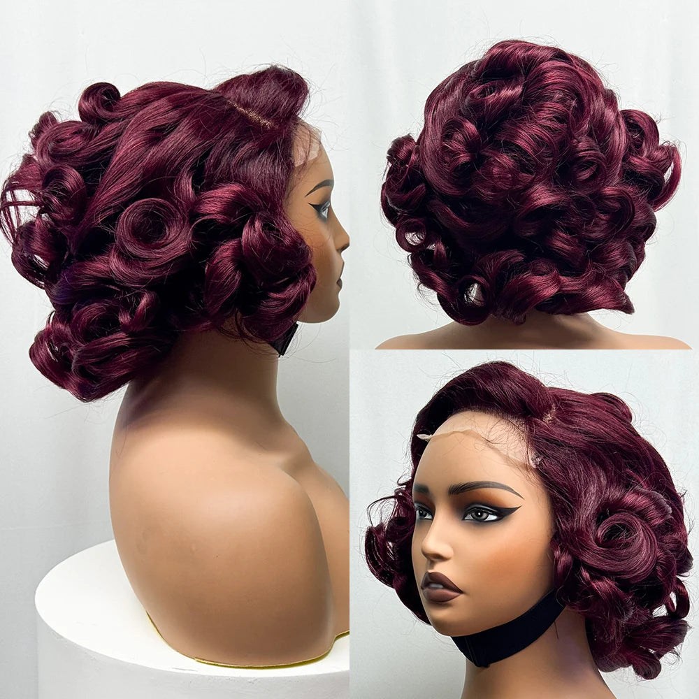 La Parisienne Bouncy — Perruque 5x5 HD Lace Closure Carré Loose Wave (Densité 250% - 14")
