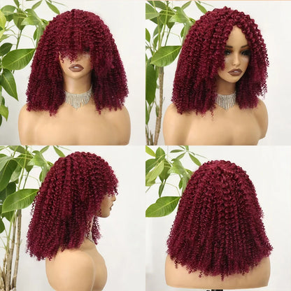 The Afro Crown — Kinky Curly Wig with Bangs (Maximum Density 350%)