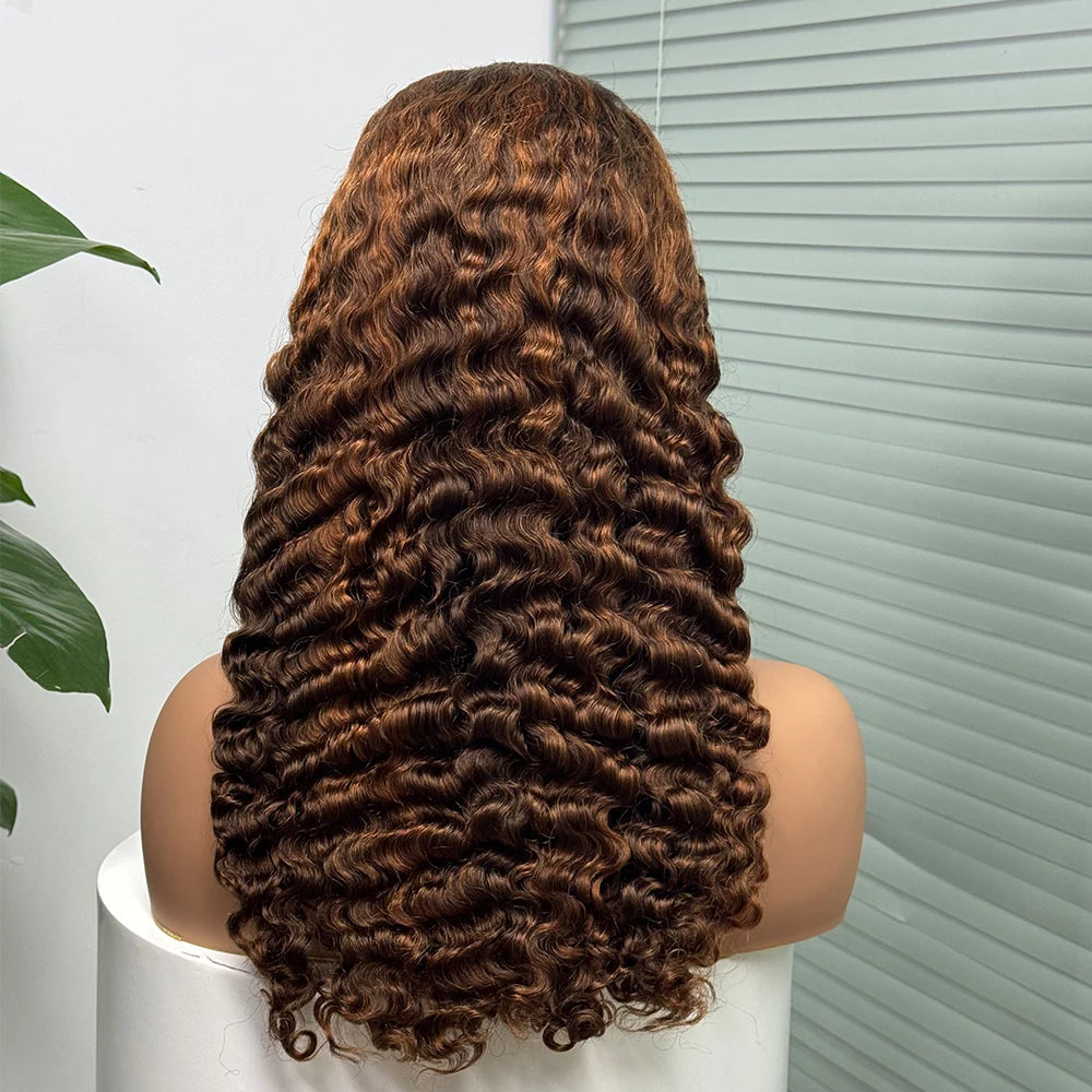 La Somptueuse Birmane — Perruque 5x5 Lace Closure Deep Curly (Densité 300%)