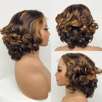 La Parisienne Bouncy — Perruque 5x5 HD Lace Closure Carré Loose Wave (Densité 250% - 14")