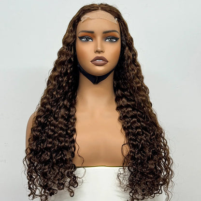 The Supreme Cascade — 4x4 HD Lace Closure Deep Water Wave Wig (Supreme Density 300% - 28")