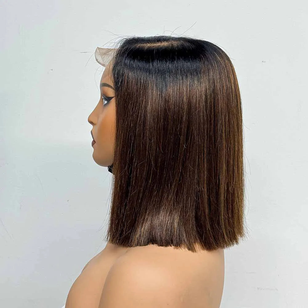 Le Bob C-Part — Perruque Carré 5x5 HD Lace Closure Bone Straight (Densité Suprême 280%)