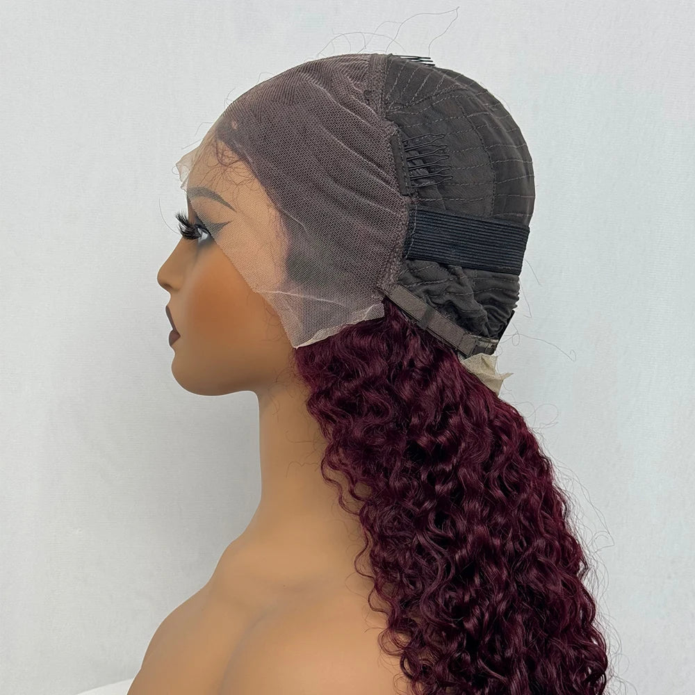 The Sumptuous Autumn — 13x4 Lace Frontal Water Wave Colored Wig (Density 250%)