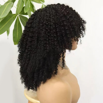 The Afro Crown — Kinky Curly Wig with Bangs (Maximum Density 350%)