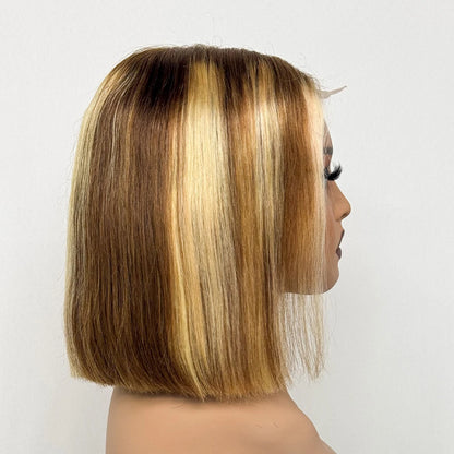 Le Carré Céleste — Perruque Bob 2x6 HD Lace Closure Bone Straight (Densité 250%)