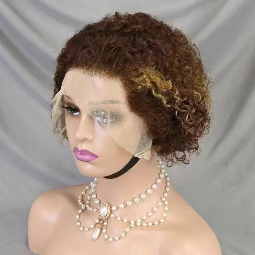 La Pixie Divine — Perruque 13x4 Lace Frontal Kinky Curly (Densité 180%)