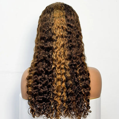 The Luminous Ocean — 13x4 Lace Frontal Water Wave Highlighted Wig (Density 300%)