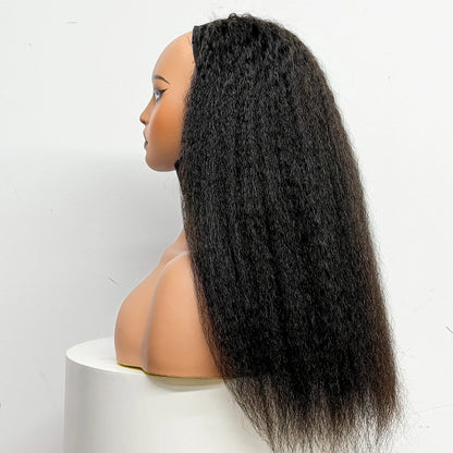 La Plénitude Yaki — Demi-Perruque Half Wig Kinky Straight (Densité 250%)