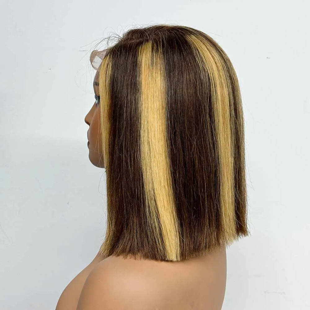 Le Bob C-Part — Perruque Carré 5x5 HD Lace Closure Bone Straight (Densité Suprême 280%)