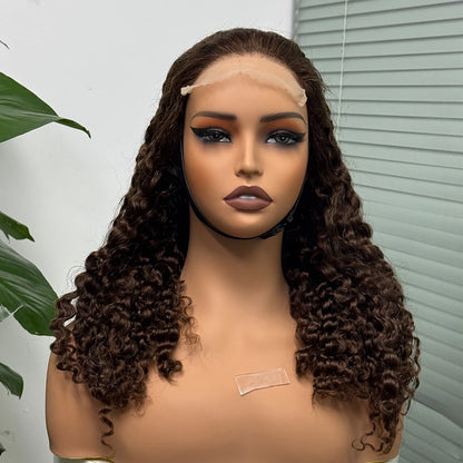 La Somptueuse Birmane — Perruque 5x5 Lace Closure Deep Curly (Densité 300%)