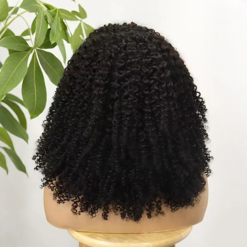 The Afro Crown — Kinky Curly Wig with Bangs (Maximum Density 350%)
