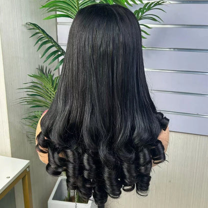 The Royal Flower — 5x5 HD Lace Closure Flower Curly Wig (Maximum Density 350%)