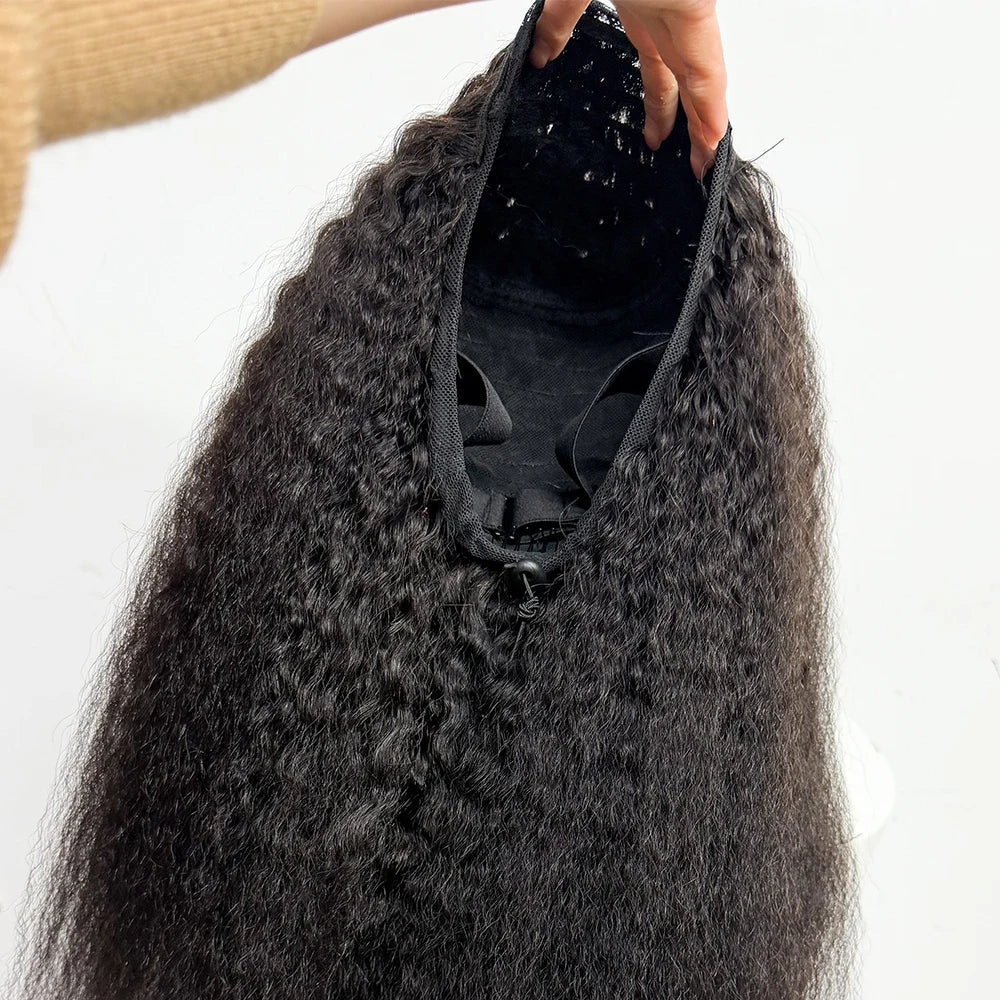 La Plénitude Yaki — Demi-Perruque Half Wig Kinky Straight (Densité 250%)