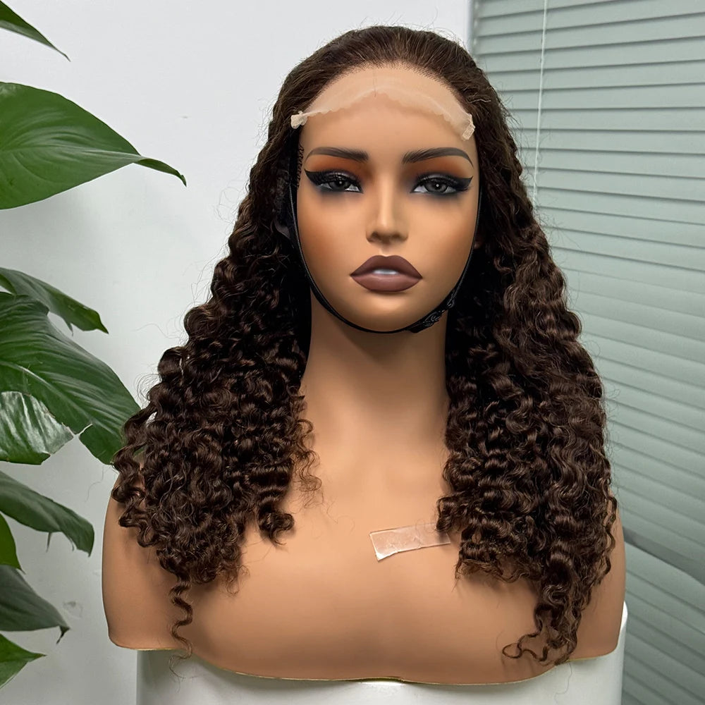 La Somptueuse Birmane — Perruque 5x5 Lace Closure Deep Curly (Densité 300%)